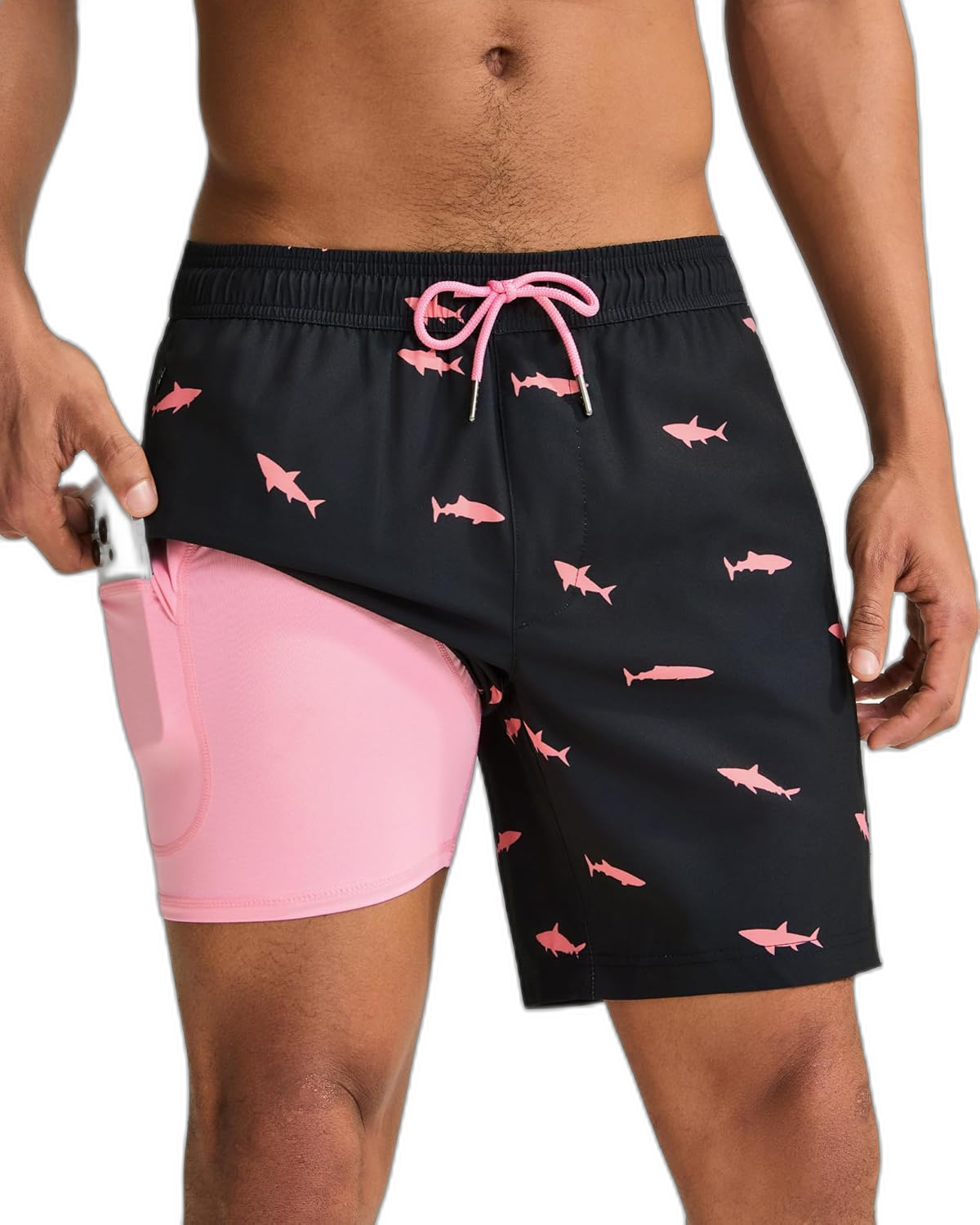 maamgic 2 in 1 Mens Swim Trunks