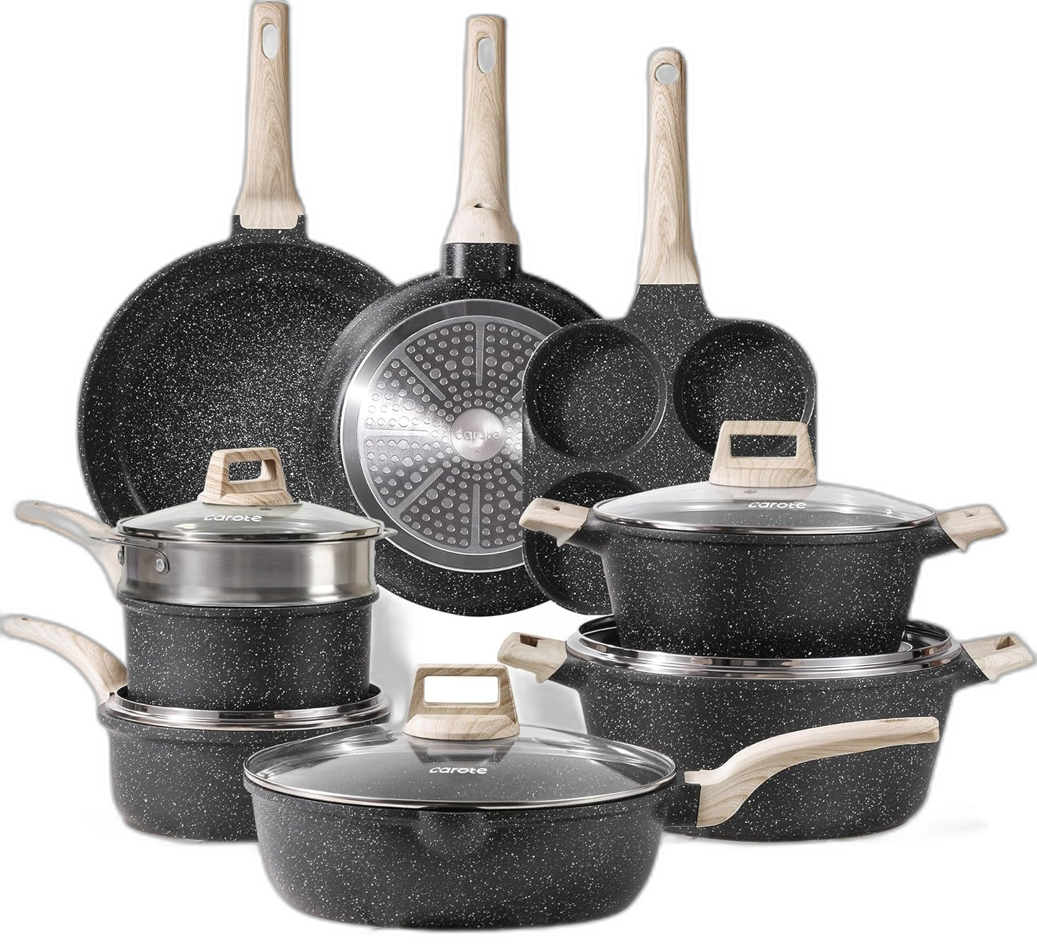 CAROTE 21pcs Cookware Set
